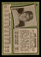 1971 Topps #45 Jim Hunter Good  ID: 389871