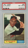 1961 Topps #62 Al Pilarcik PSA 8 NM-Mint Orioles