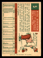 1959 Topps #5 Dick Donovan VG-EX  ID: 390228