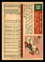 1959 Topps #24 Red Wilson Very Good  ID: 390256