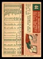 1959 Topps #44 Vito Valentinetti UER VG-EX 