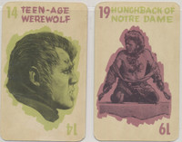 1964 Universal Pictures Monsters Old Maid Cards From Game Lot 10 Different 5 3/4 by 301/2 inches  #*sku35447