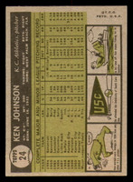 1961 Topps #24 Ken Johnson Excellent+  ID: 390802