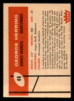 1960 Fleer #46 George Herring Miscut Broncos ID:391522
