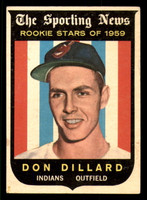 1959 Topps #123 Don Dillard Very Good RC Rookie  ID: 391692
