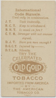 c1900's Old Gold Tobacco T411 Beauties-International Code Of Singles Series 1 Single T  #*sku35523