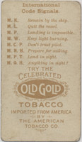 c1900's Old Gold Tobacco T411 Beauties-International Code Of Singles Series 1 Single M  #*sku35523b