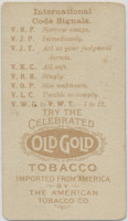 c1900's Old Gold Tobacco T411 Beauties-International Code Of Singles Series 1 Single V  #*sku35523d