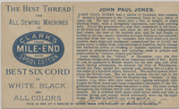 1894 H570 Clark's Thread Gallery Of American Heroes  John Paul Jones  #*sku35619