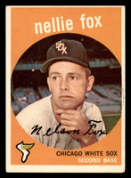 1959 Topps #30 Nellie Fox Writing on Back White Sox ID:392055