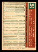 1959 Topps #260 Early Wynn UER Writing on Back White Sox UER ID:392067