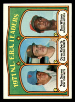 1972 Topps #91 Tom Seaver/Dave Roberts/Don Wilson NL ERA Leaders Excellent  ID: 392649