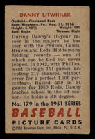 1951 Bowman #179 Danny Litwhiler Excellent  ID: 392923