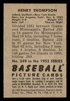 1952 Bowman #249 Hank Thompson Excellent+ 