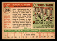 1955 Topps #135 Johnny O'Brien Excellent  ID: 393030
