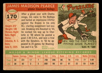 1955 Topps #170 Jim Pearce DP Excellent RC Rookie  ID: 393044