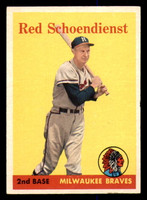 1958 Topps #190 Red Schoendienst Very Good 