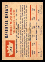 1960 Fleer #59 Burleigh Grimes Excellent+ 