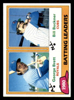1981 Topps #1 George Brett/Bill Buckner Batting Leaders Near Mint  ID: 393903