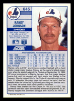 1989 Score #645 Randy Johnson NM-Mint RC Rookie  ID: 394213