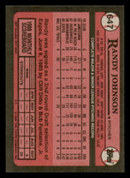 1989 Topps #647 Randy Johnson NM-Mint RC Rookie  ID: 394233