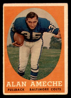 1958 Topps #12 Alan Ameche Very Good  ID: 394401