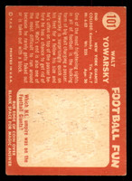 1958 Topps #101 Walt Yowarsky Excellent  ID: 394474