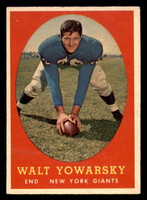 1958 Topps #101 Walt Yowarsky Excellent+  ID: 394475