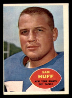 1960 Topps #80 Sam Huff Miscut NY Giants ID:394570