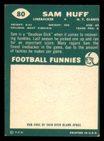 1960 Topps #80 Sam Huff Miscut NY Giants ID:394570