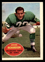 1960 Topps #91 Jesse Richardson Miscut Eagles ID:394580