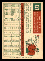 1959 Topps #423 Bob Grim Excellent  ID: 394715