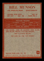 1965 Philadelphia #93 Bill Munson Excellent+ RC Rookie  ID: 395068