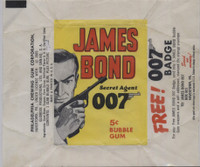 1965 Philly Gum James Bond 007 Secret Agent 5 Cents Wrapper  (small holeLeft Of James  #*sku35781