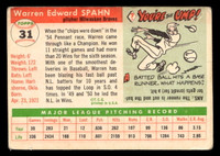 1955 Topps #31 Warren Spahn G-VG  ID: 396324