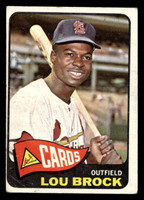 1965 Topps #540 Lou Brock Creased SP Cardinals  ID:396452