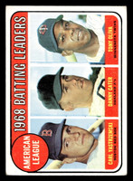 1969 Topps #1 Carl Yastrzemski/Danny Cater/Tony Oliva A.L. Batting Leaders VG-EX  ID: 396513