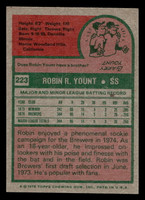 1975 Topps #223 Robin Yount Near Mint RC Rookie  ID: 396677