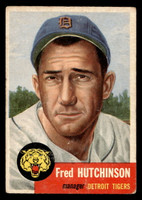 1953 Topps #72 Fred Hutchinson Very Good SP  ID: 396729