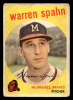 1959 Topps #40 Warren Spahn ERR Poor  ID: 396767