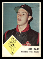 1963 Fleer #22 Jim Kaat Back Damage Twins ID:396927