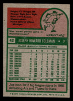 1975 Topps #42 Joe Coleman Excellent+  ID: 397934