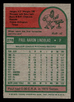 1975 Topps #278 Paul Lindblad Near Mint  ID: 398165