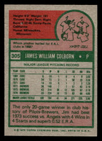 1975 Topps #305 Jim Colborn Near Mint  ID: 398184