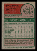 1975 Topps #568 Dale Murray Ex-Mint RC Rookie  ID: 398452