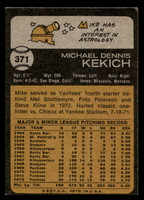 1973 Topps #371 Mike Kekich Ex-Mint  ID: 398913
