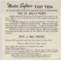 1964 Mister Softee's Top Ten 9/12 (From England)  #*sku36046