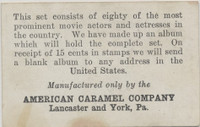 1922/23 American Caramel Co. E123-1 Movie Actors and Actresses #24 Rudolph Valentino  #*sku36058