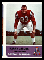 1962 Fleer #10 Harry Jacobs Miscut Patriots