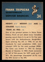 1962 Fleer #34 Frank Tripucka Ex-Mint  ID: 400009